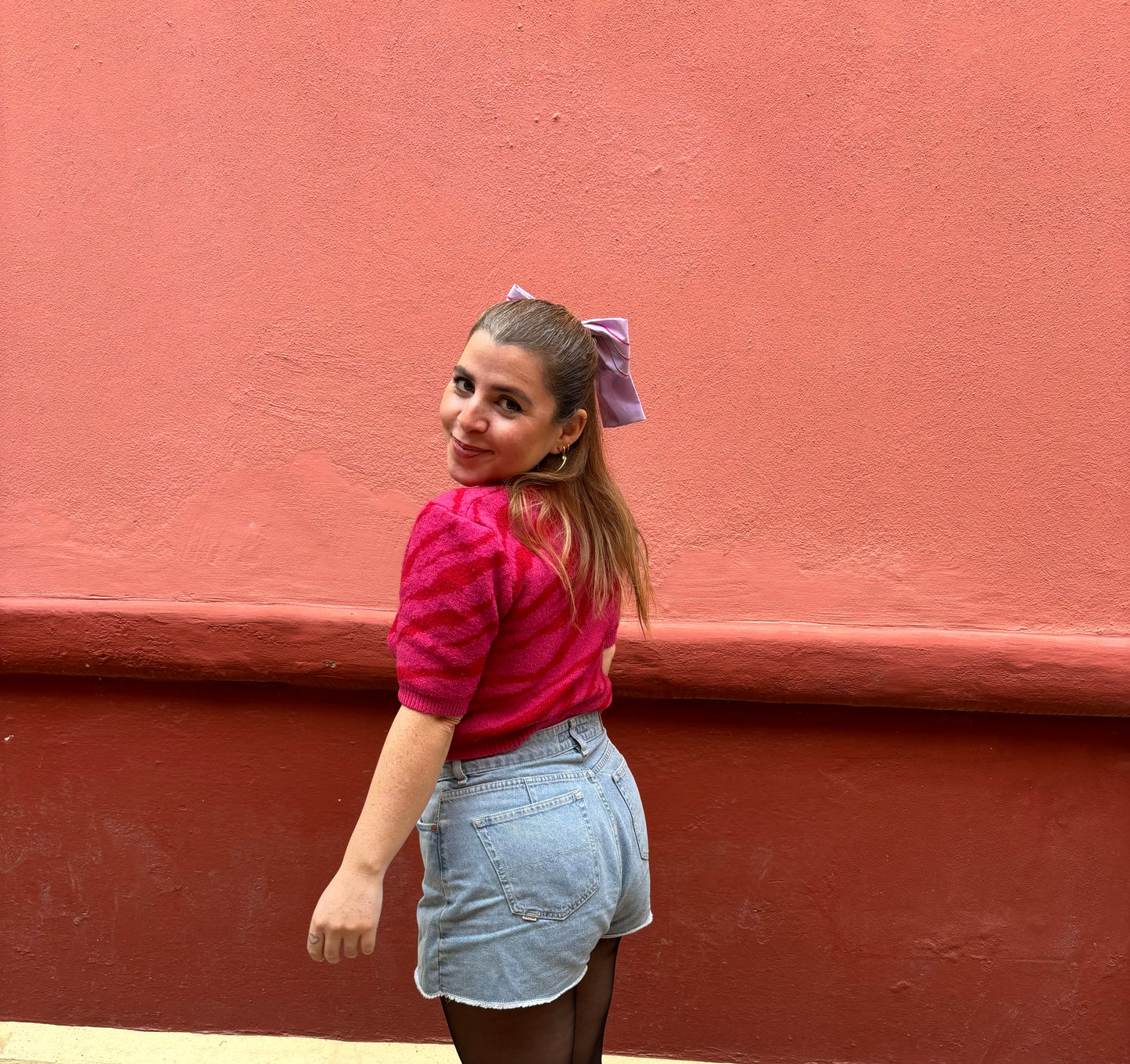 Lazo para el pelo malva