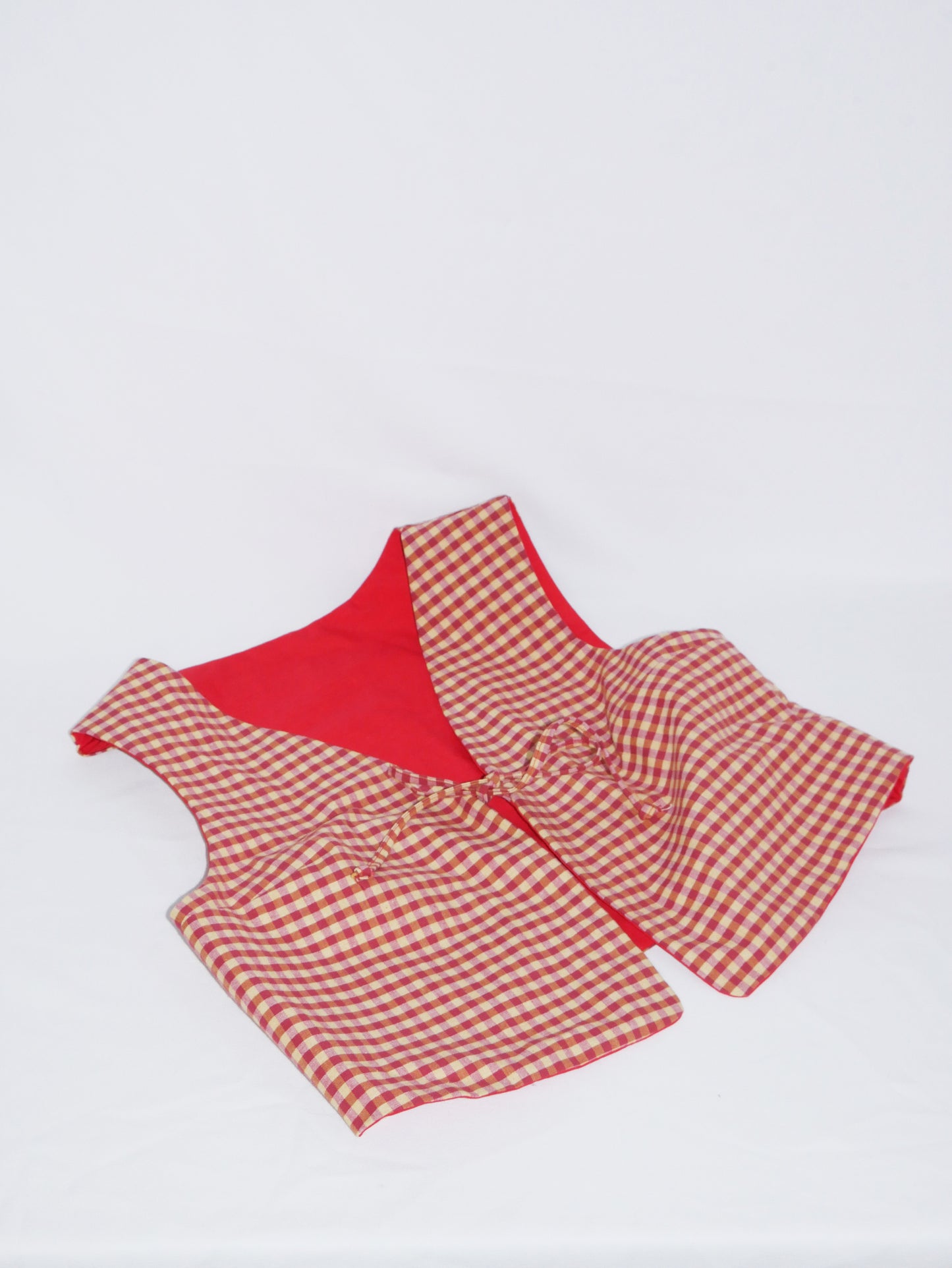 Chaleco Vichy rojo