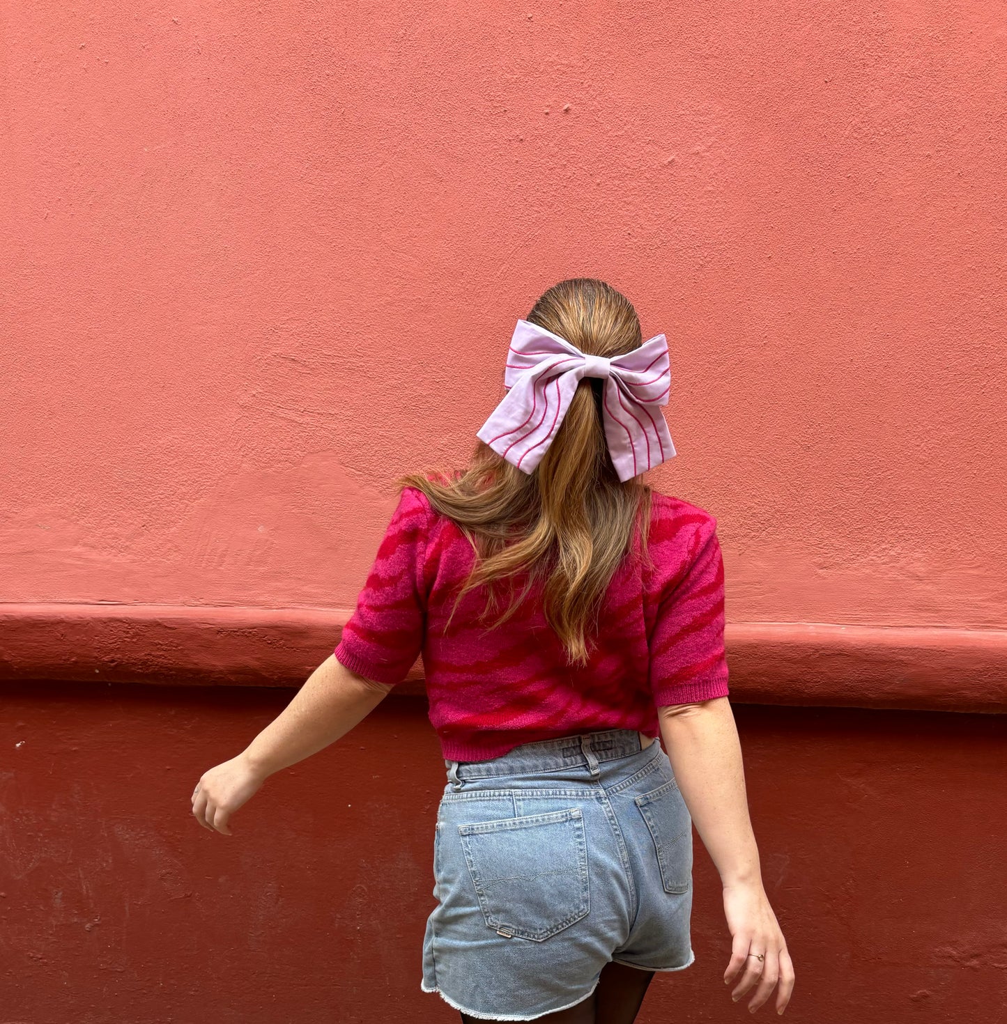 Lazo para el pelo malva