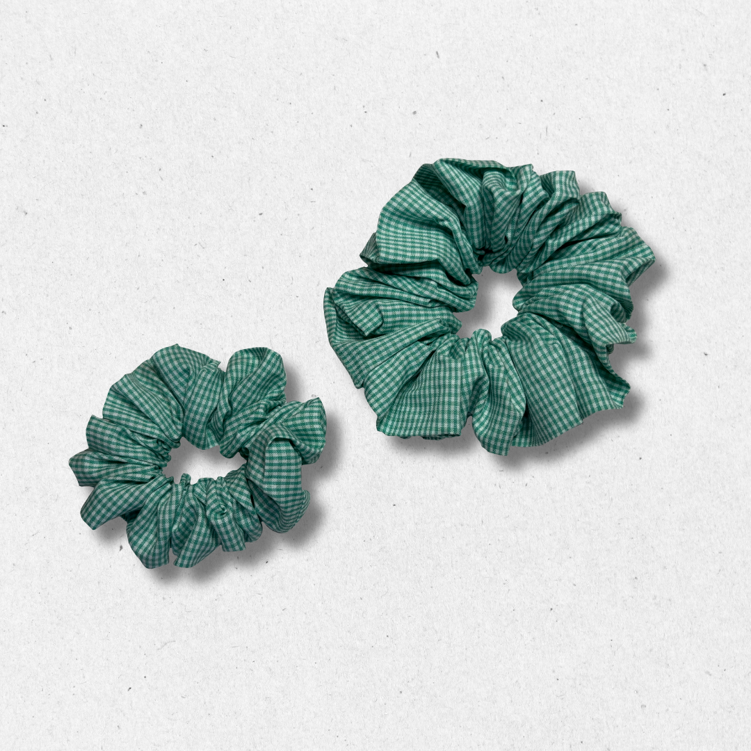 Pack coletero scrunchie vichy