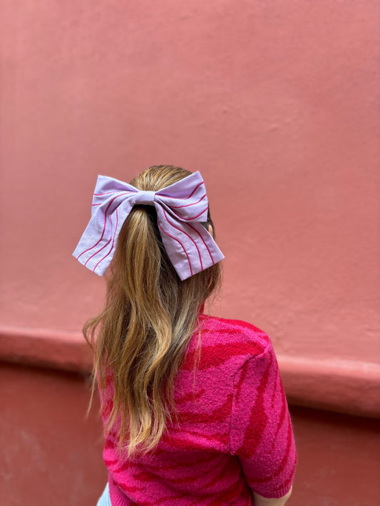 Lazo para el pelo malva