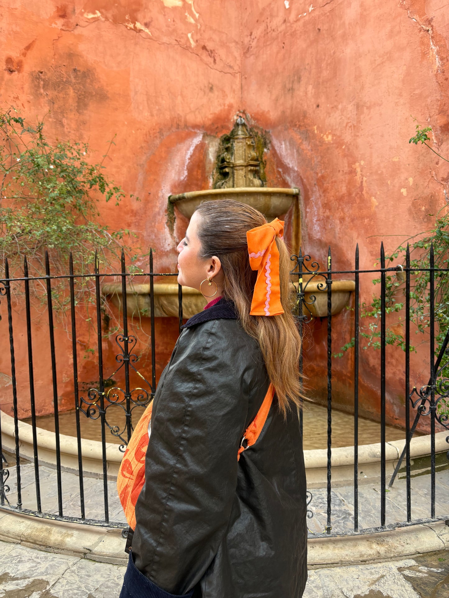 Lazo para el pelo naranja
